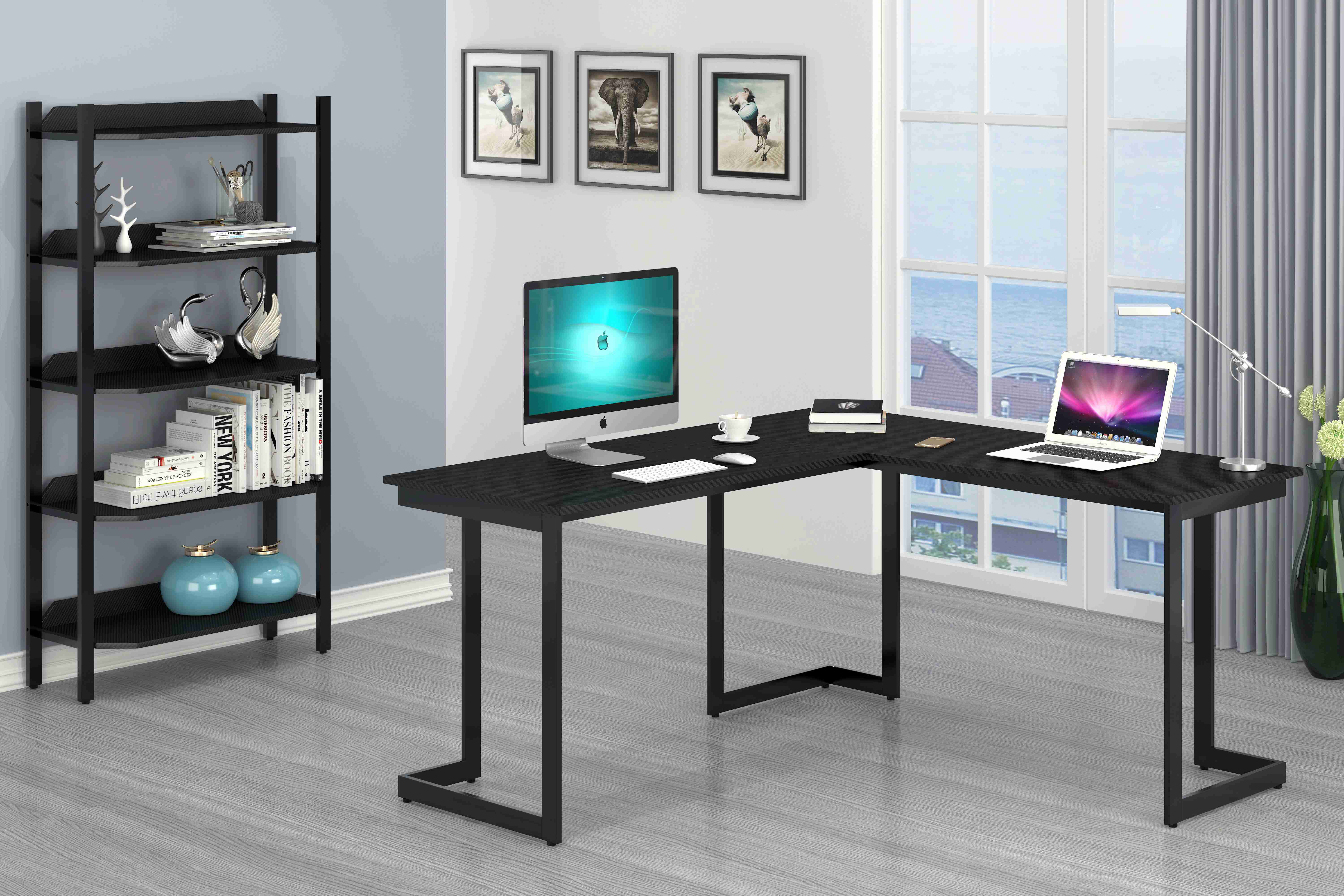 L Shaped Double Computer Corner Desk