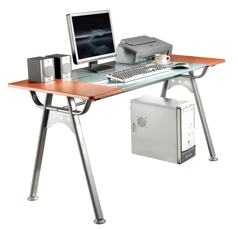 Minimalist Metal Frame And Glass Easy Assembly Desk