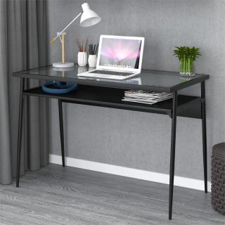 Four-legs Powder Coated Steel With Tempered Safety GlassDesk