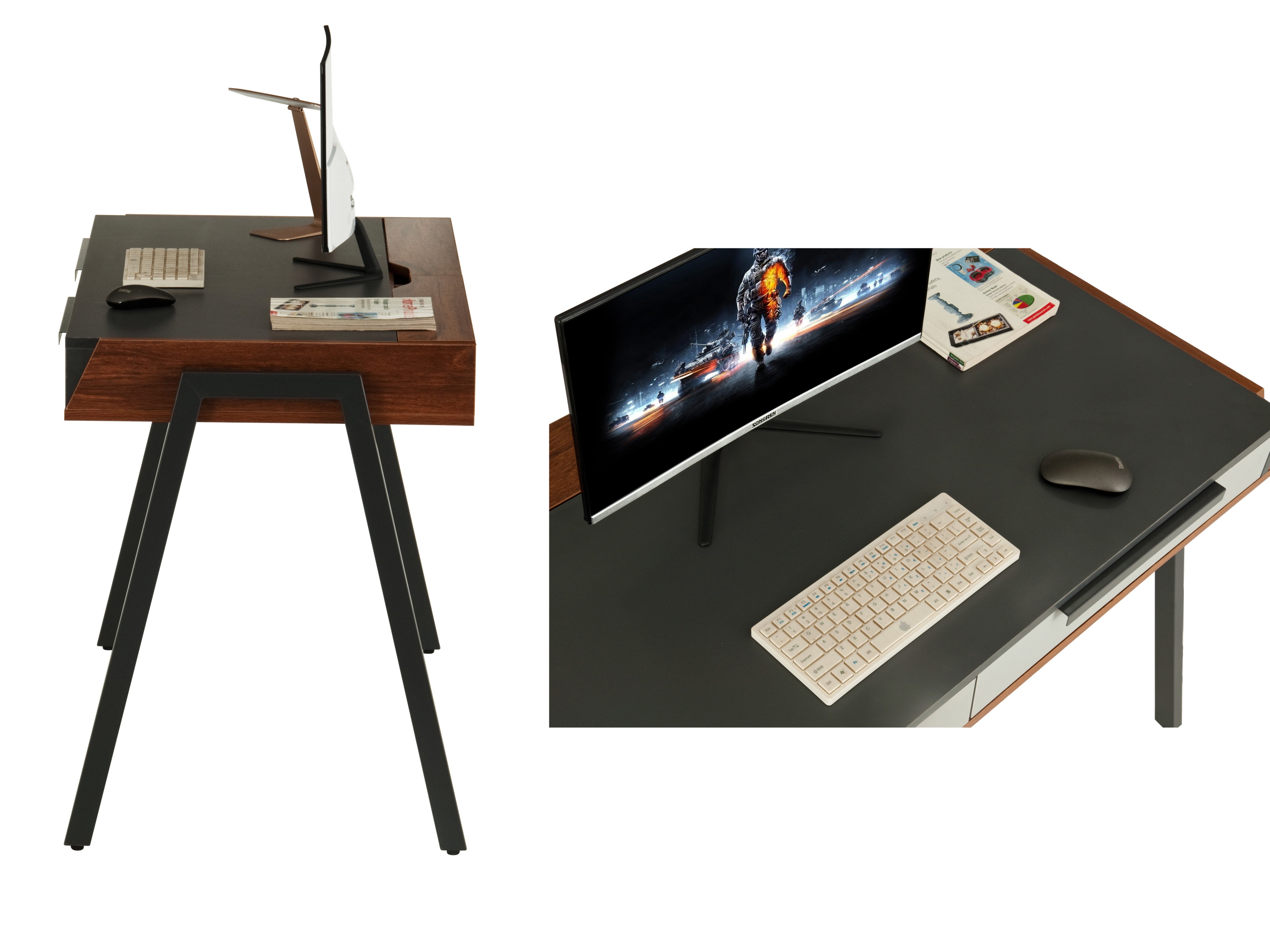 Widen Desktop Table with Cable Managment