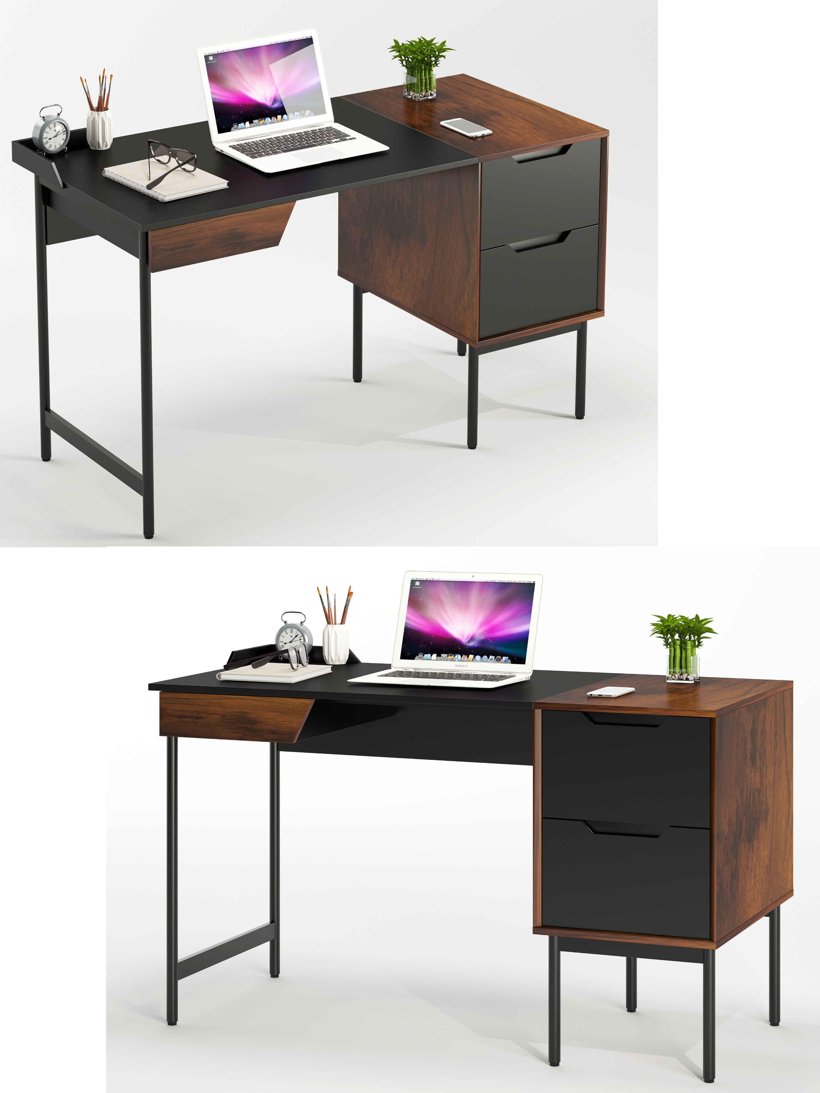 Computer Desk with Baffle