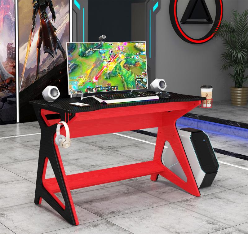 Carbon Fiber Texture Office Gaming Desk With E1 Standards