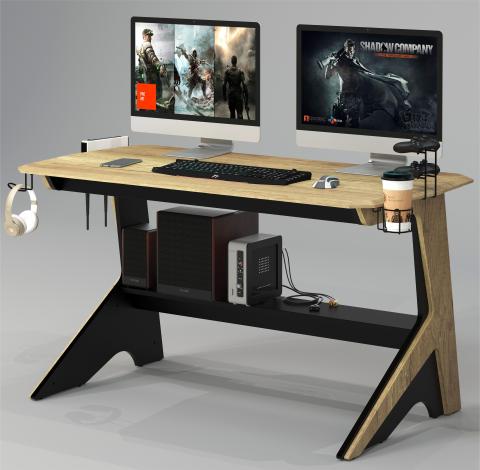 Ergonomic design Racing Gaming Table with Y-Shaped legs