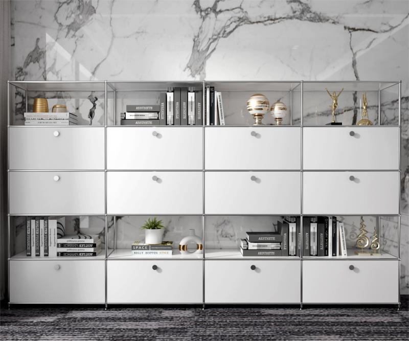 본사를 위한 북유럽 금속 스테인리스 책장 선반