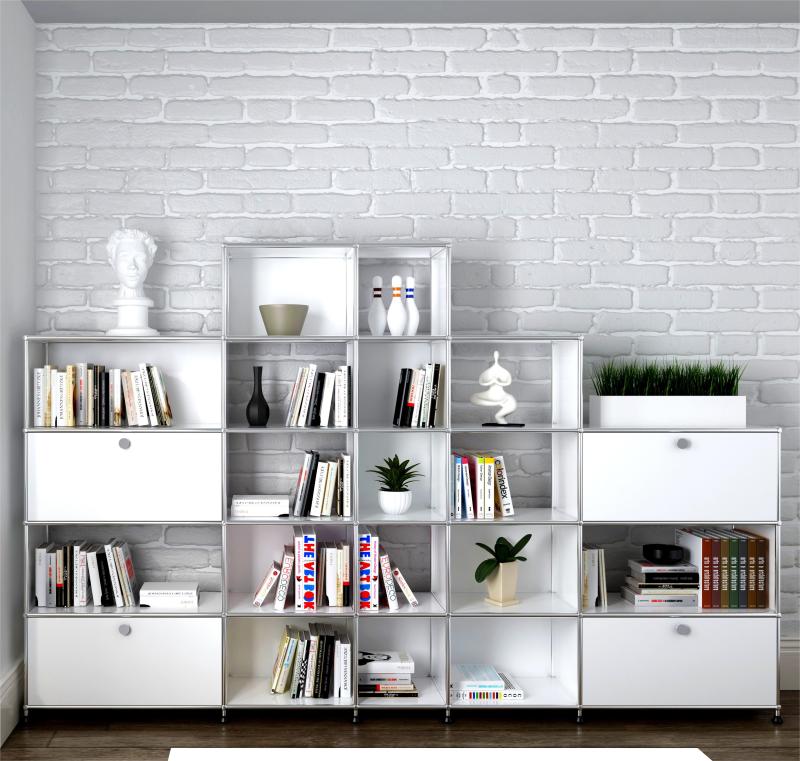 Modular Furniture Bookcase Shelves Fall Into the Metro Living Room