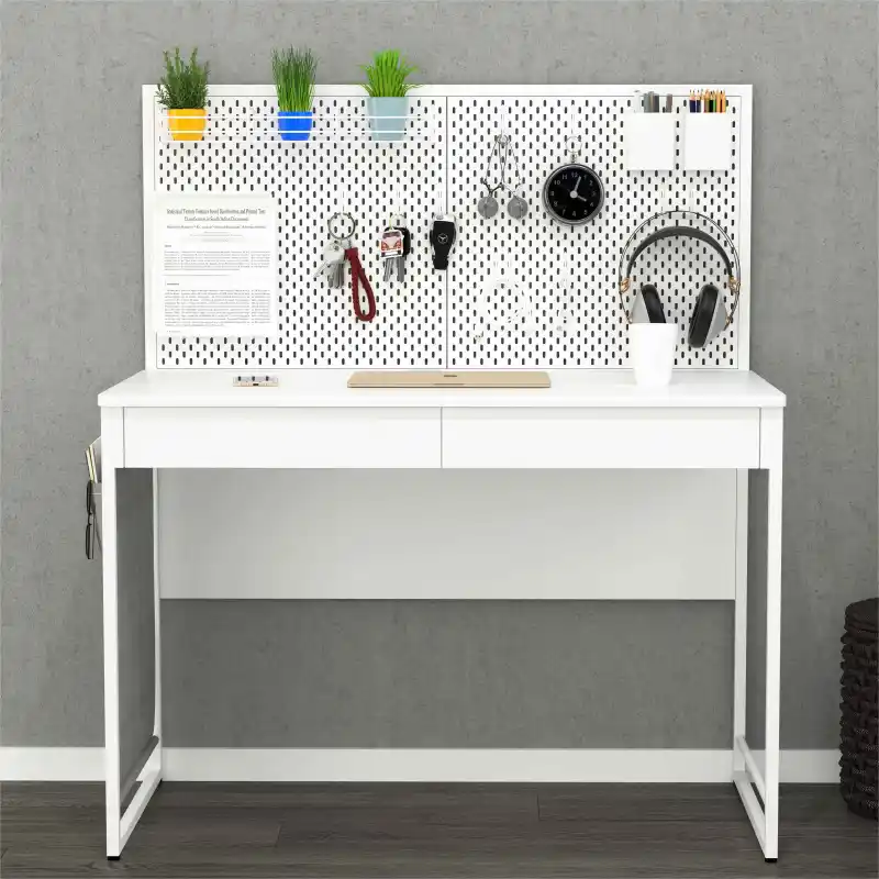 3-in-1 Home Office Computer Desk with Pegboard
