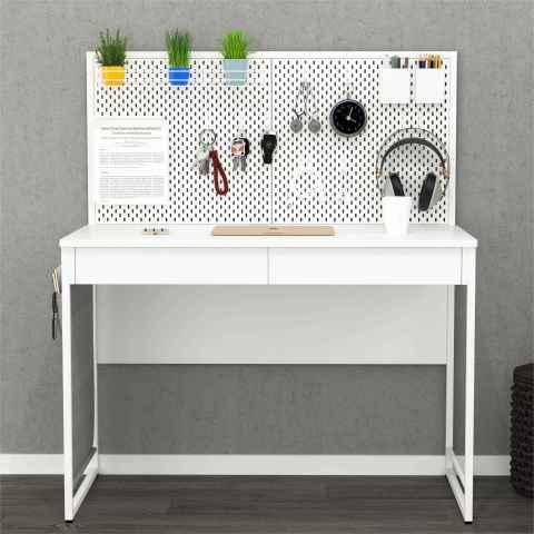 3-in-1 Home Office Computer Desk with Pegboard