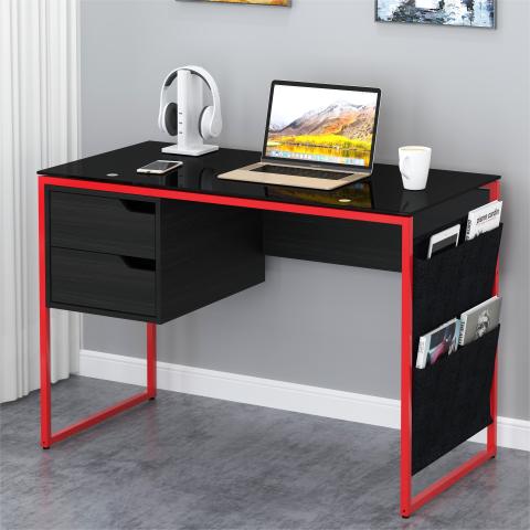 Tempered Glass Spacious Desktop Student Adult Writing Computer Desk
