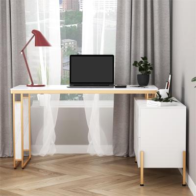Wood LShape Corner Workstation Office Computer Table