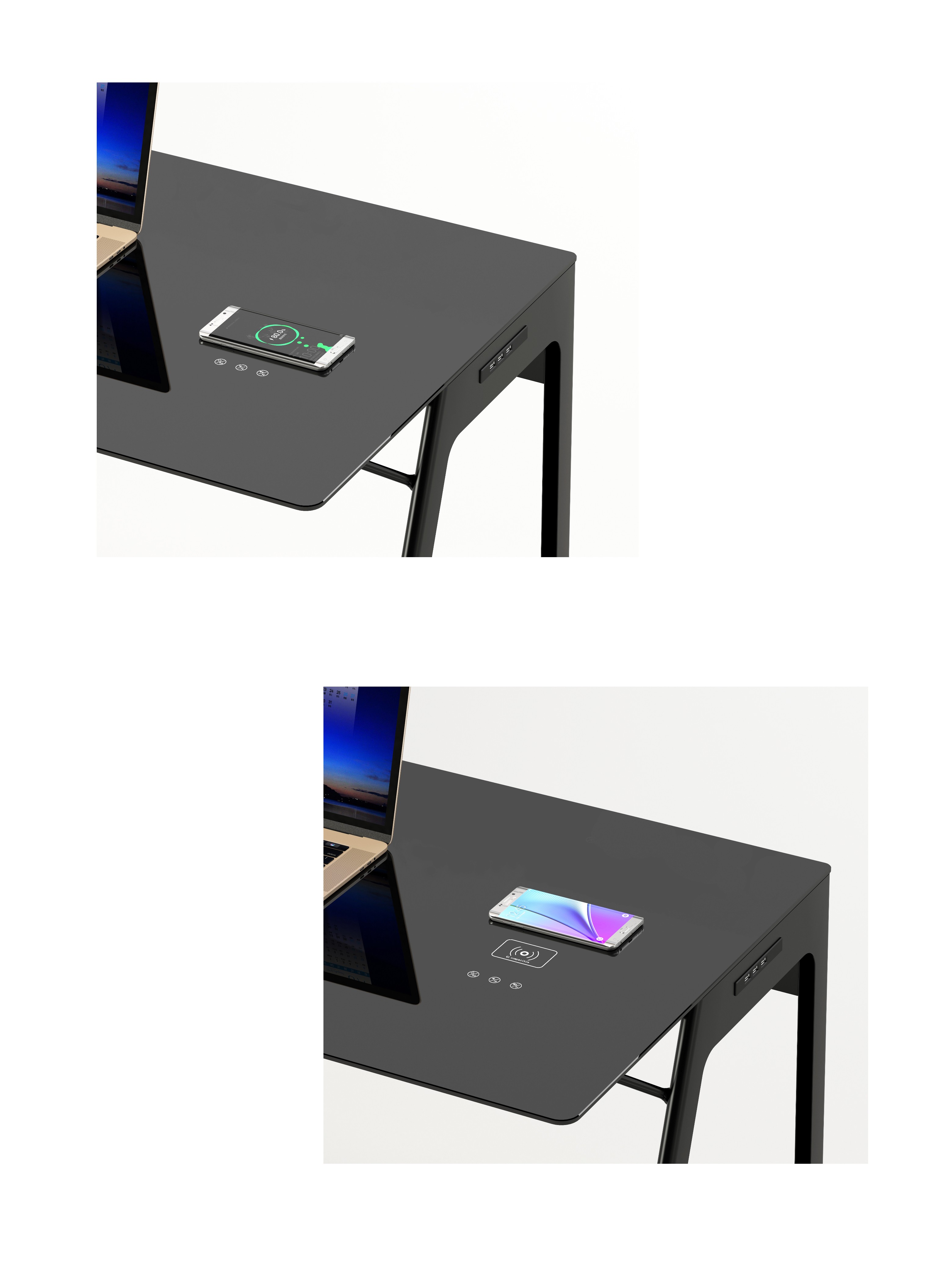 Study Table With Wireless Charger