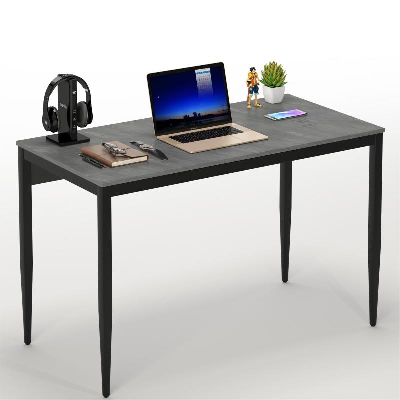 Marble Color Simple Learning Table With 3 USB Ports