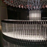 Custom Designer Unique Design Decorative Curved Bar Counter With Light