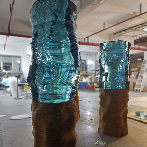 Decorative Large Outdoor Custom Garden Art Glass Sculpture