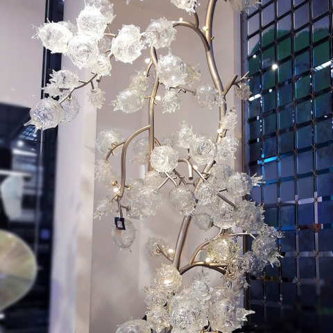 Five-star Hotels Large Custom Murano Blown Glass Fruit Trees