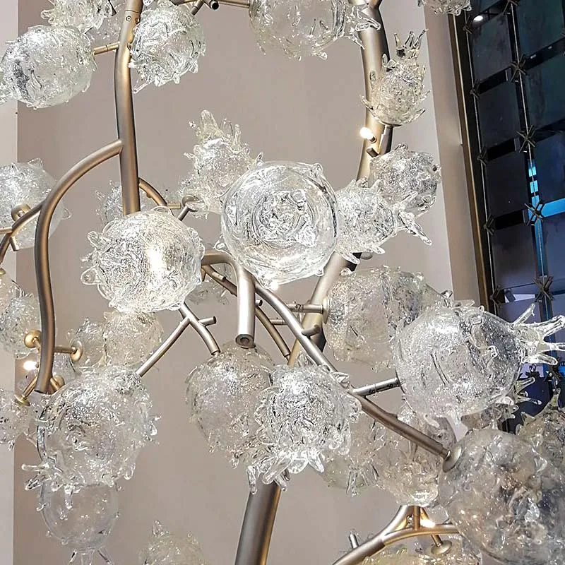 Five-star Hotels Large Custom Murano Blown Glass Fruit Trees