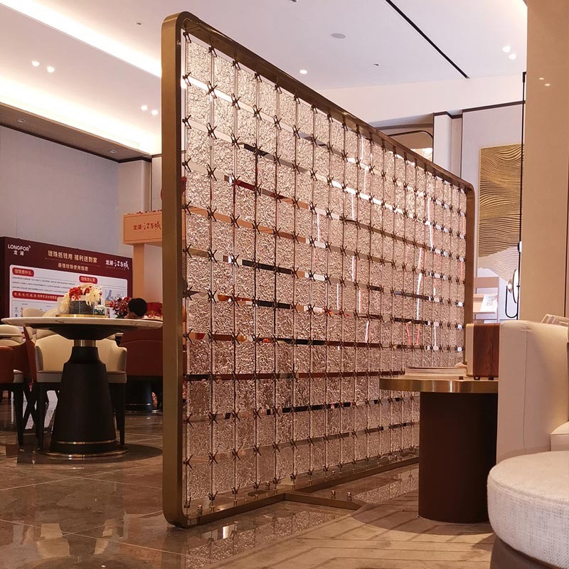 Hotel Custom Acrylic Metal Room Divider Screen