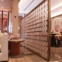 Hotel Custom Acrylic Metal Room Divider Screen