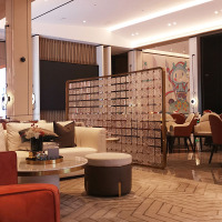 Hotel Custom Acrylic Metal Room Divider Screen