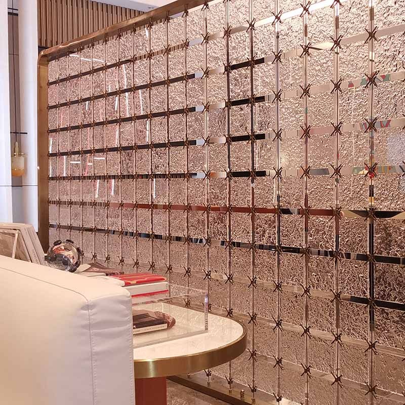 Hotel Custom Acrylic Metal Room Divider Screen