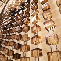 Einzigartiges Design, große Kristallblock-Trennwand für die Hotelrezeption