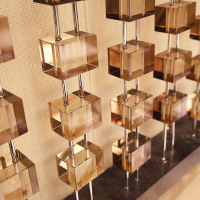 Einzigartiges Design, große Kristallblock-Trennwand für die Hotelrezeption