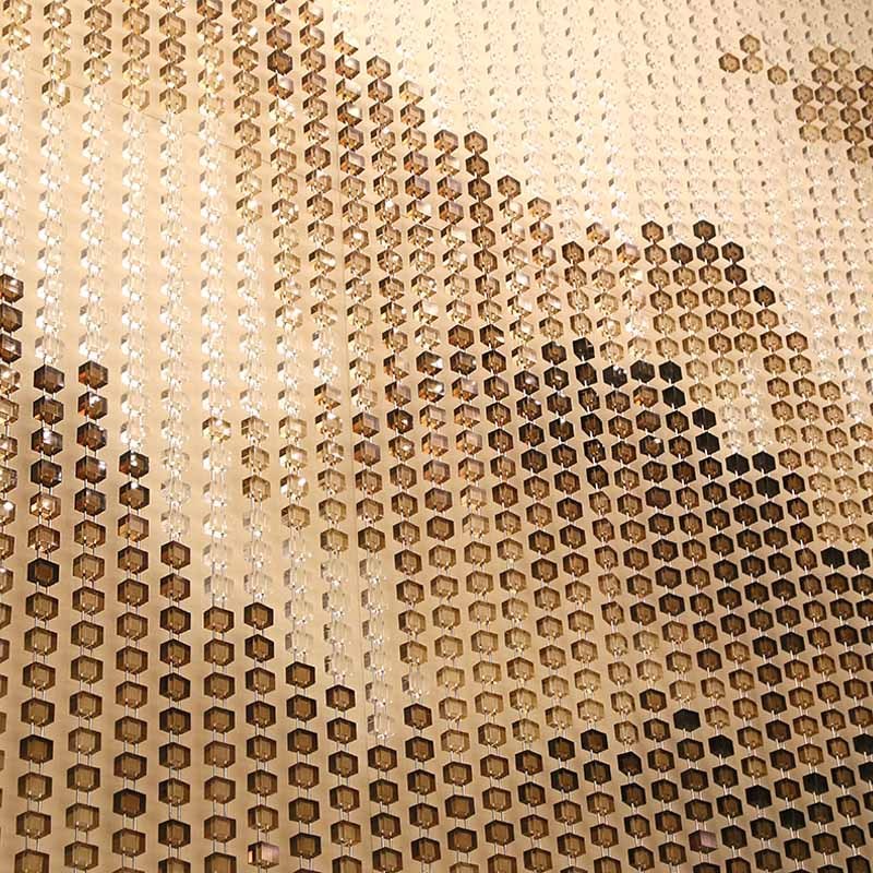 Einzigartiges Design, große Kristallblock-Trennwand für die Hotelrezeption