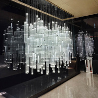 Art Decor White Room Divider Screen Partition With Light Sources