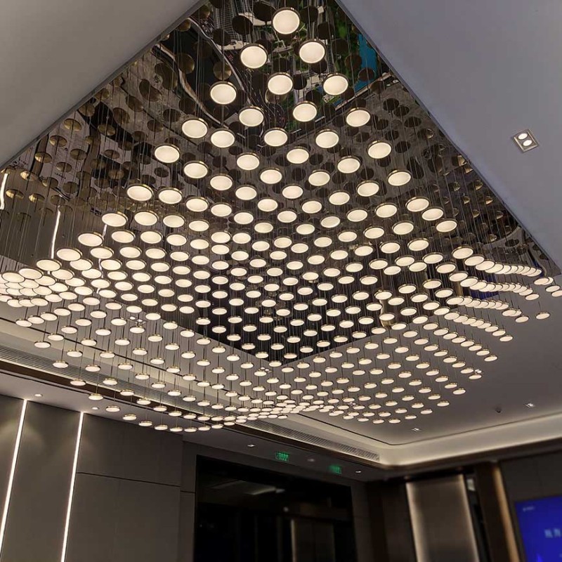 ثريا مصنوعة حسب الطلب على شكل موجة كبيرة