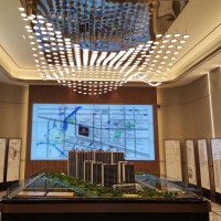 ثريا مصنوعة حسب الطلب على شكل موجة كبيرة