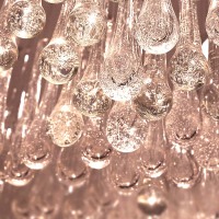 Custom Handmade Glass Large Raindrop Chandelier Lighting