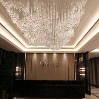 Custom Handmade Glass Large Raindrop Chandelier Lighting