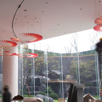 Customized Large Colorful Glass Installation Art Chandelier