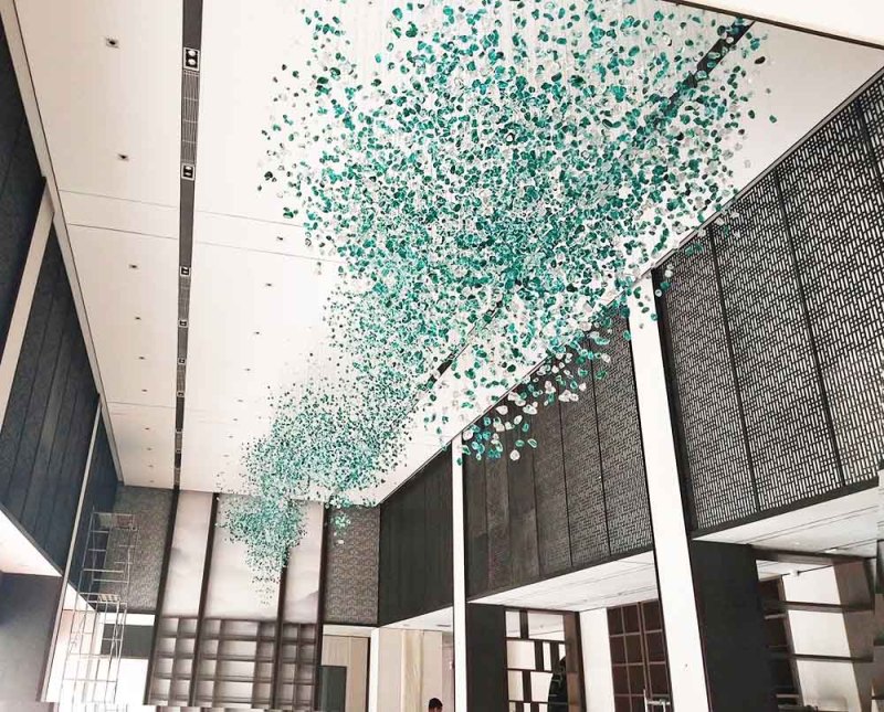 Handmade Stone Decorative Glass Installation Art