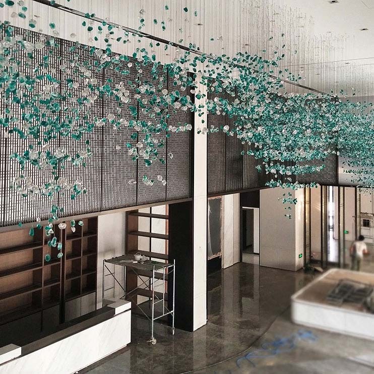 Handmade Stone Decorative Glass Installation Art