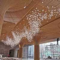 Murano Glass Maple Leaf Decorative Installation Art