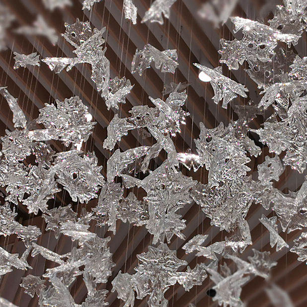 Murano Glass Maple Leaf Decorative Installation Art