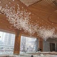 Murano Glass Maple Leaf Decorative Installation Art