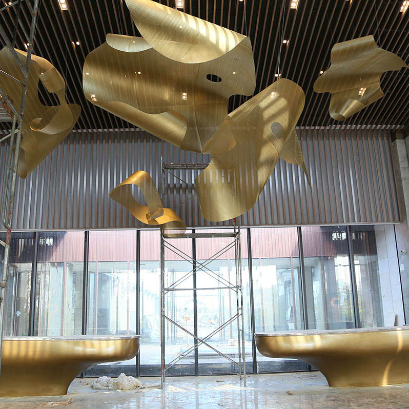 High-end Customized Modern Lobby Special-shaped Metal Mesh