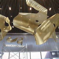 High-end Customized Modern Lobby Special-shaped Metal Mesh