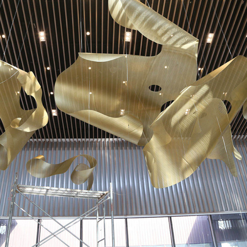 High-end Customized Modern Lobby Special-shaped Metal Mesh
