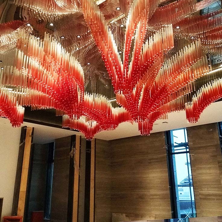 Custom Large Luxury Wedding Hall Installation Art Light Design/Chandelier