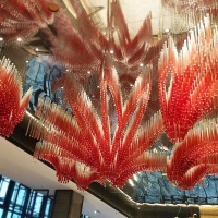 Custom Large Luxury Wedding Hall Installation Art Light Design/Chandelier