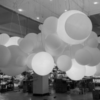 Lampadario per camera dei bambini con sfera di bolle di Topolino bianco satinato