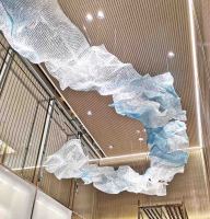 Wholesale Crystal Chandelier Blue Gradient Pineapple Beads Woven Mesh K9