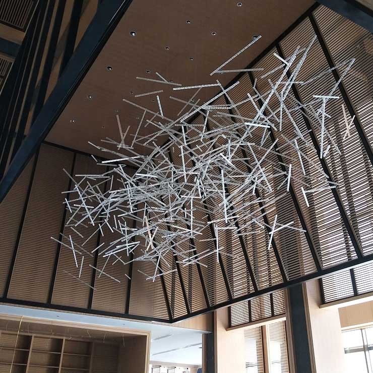 Customized Large Creative Glass Tube Modeling Lighting