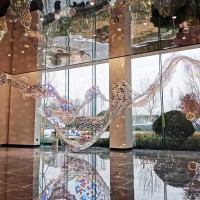 Colorful Acrylic Chandelier For Window Display Of Large Shopping Malls