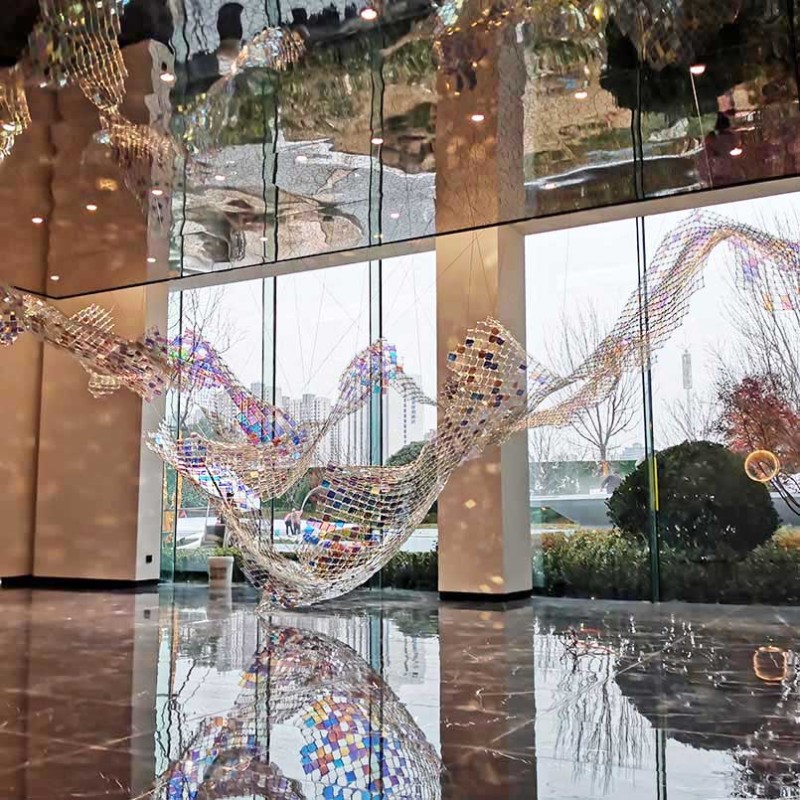 Colorful Acrylic Chandelier For Window Display Of Large Shopping Malls