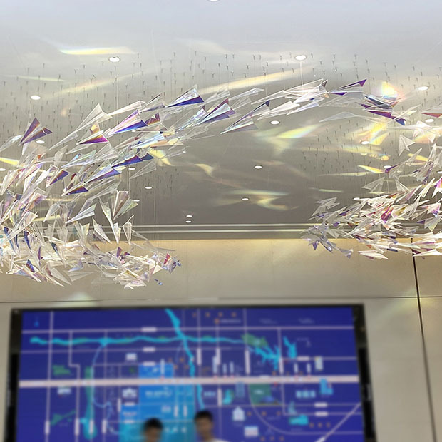 Custom Acrylic Plane Decoration Installation Art