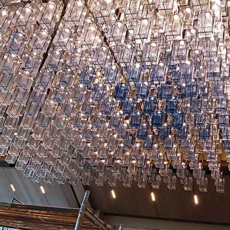 Colored Non-standard Creative Glass Bottle Art Lighting