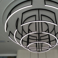 Custom Hotel Minimalist Stainless Steel Round Chandelier